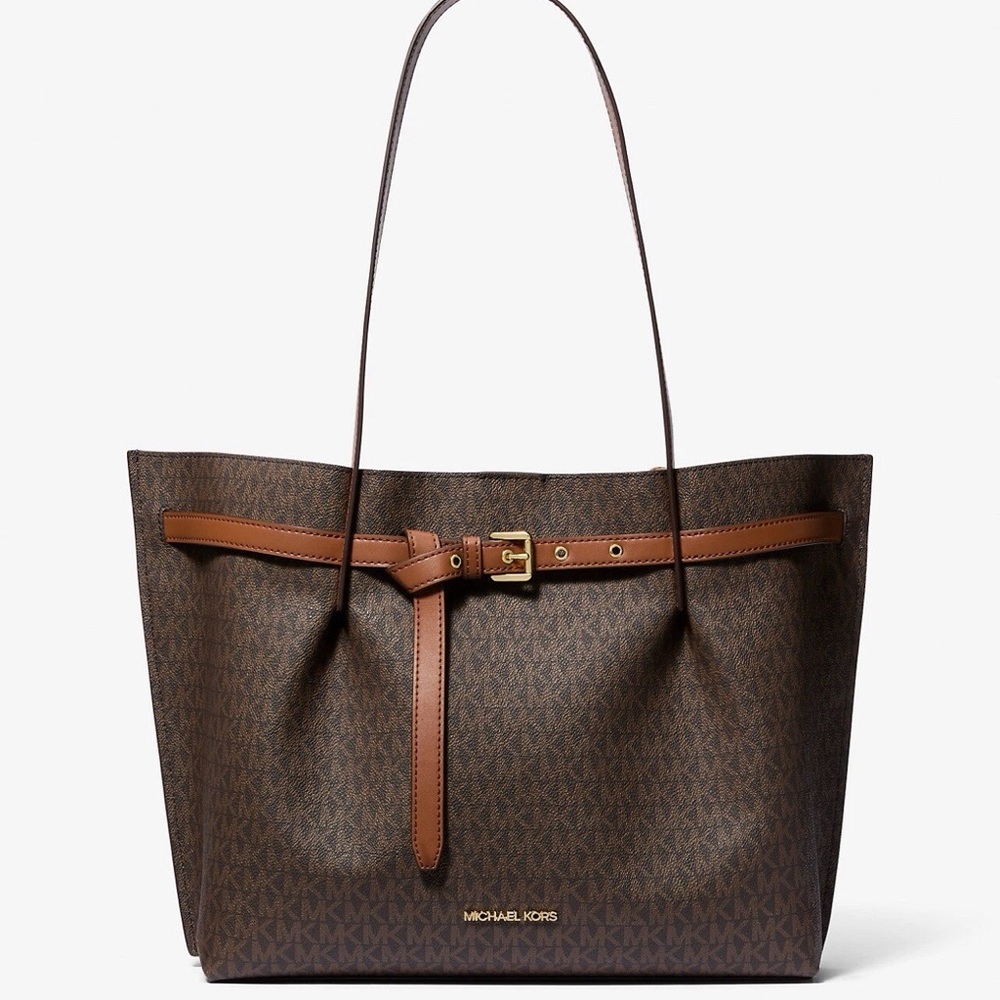 Michael Kors Emilia Large Logo Tote Bag. Size 16.75”W X 11.5” H . Retail $558.